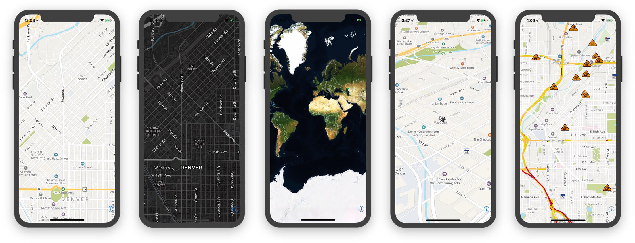 iPhones with MapQuest Maps